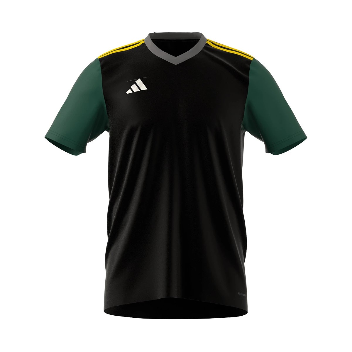 Camiseta de fútbol verde oscuro, referencia visual